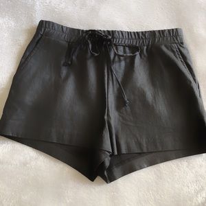 ANGL Faux Leather Drawstring Shorts - Size Small